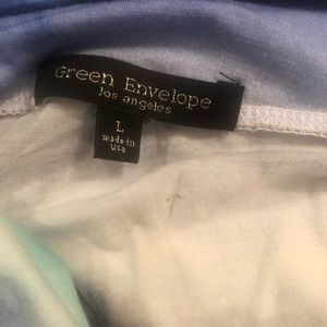 Blue and white fade maxi skirt